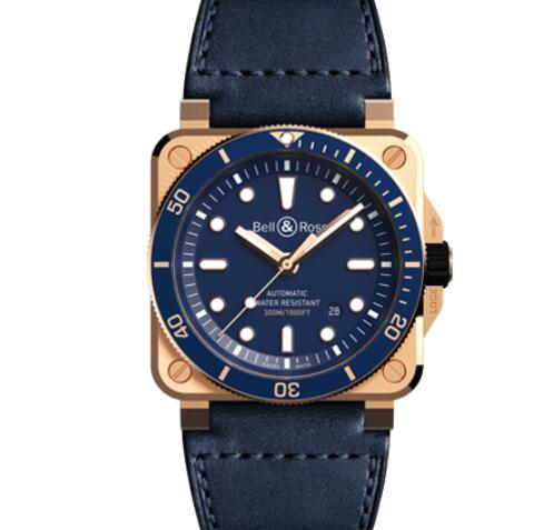 Replica Bell and Ross br0392 Watch BR 03-92 DIVER BRONZE BLUE BR0392-D-LU-BR/SCA (image for) Replica Bell and Ross br0392 Watch BR 03-92 DIVER BRONZE BLUE BR0392-D-LU-BR/SCA